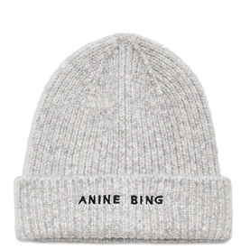 Anine Bing Elia Beanie, Light Heather Grey 